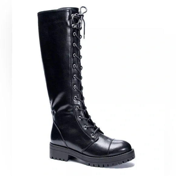 Dirty Laundry Womens Vandal Laceup Lug Sole Boots Black Size - Main Image